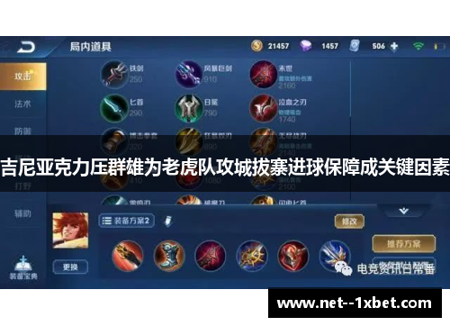 吉尼亚克力压群雄为老虎队攻城拔寨进球保障成关键因素